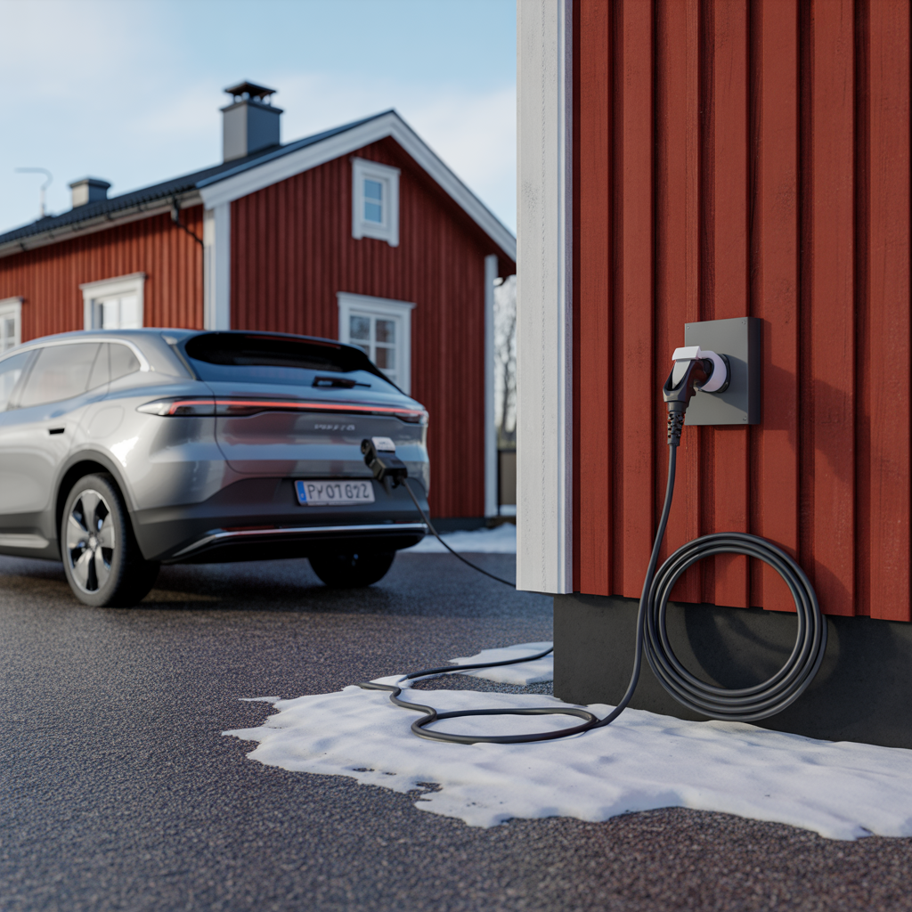 ladda elbil med schuko risker regler och battre alternativ