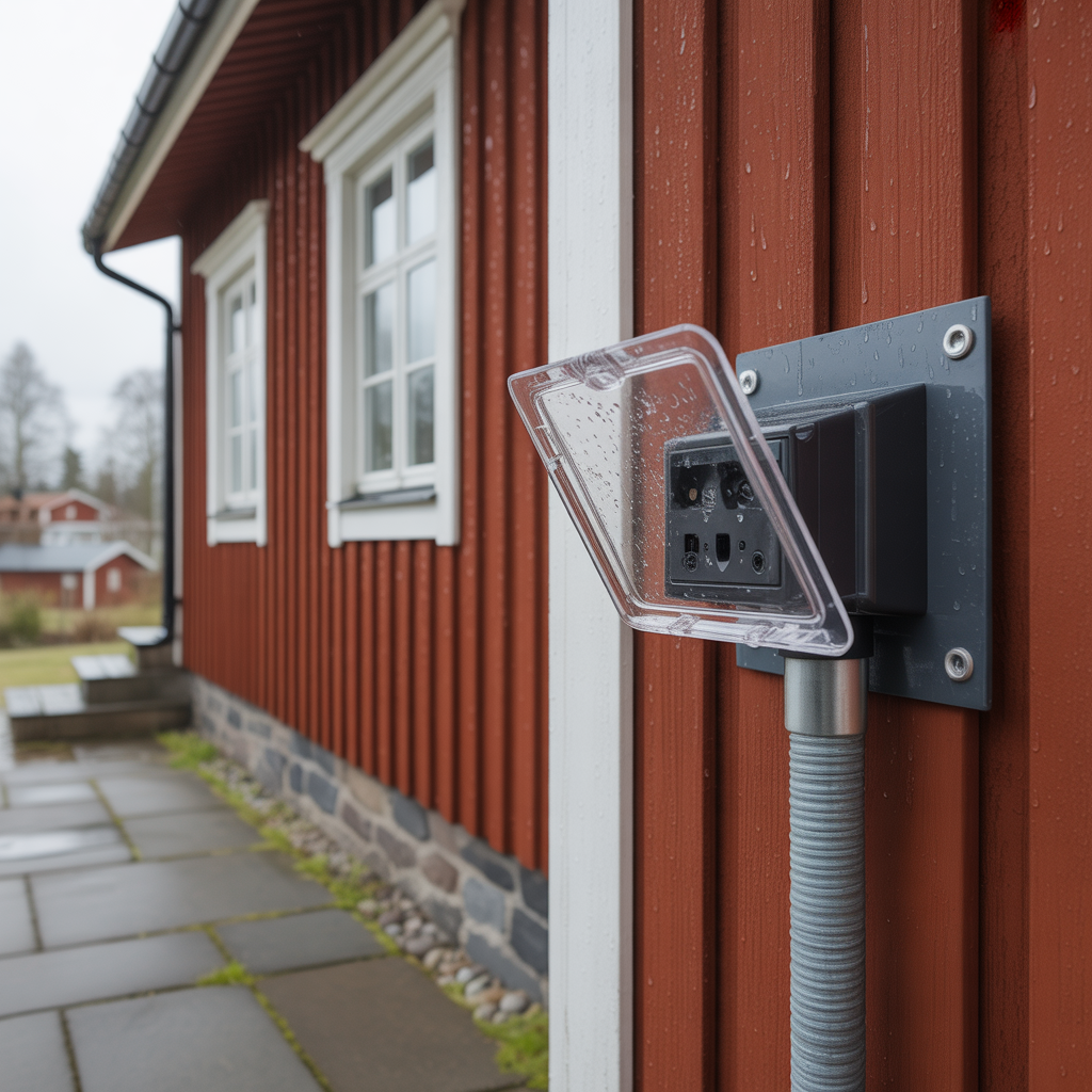 installera eluttag utomhus regler ip klass och pris